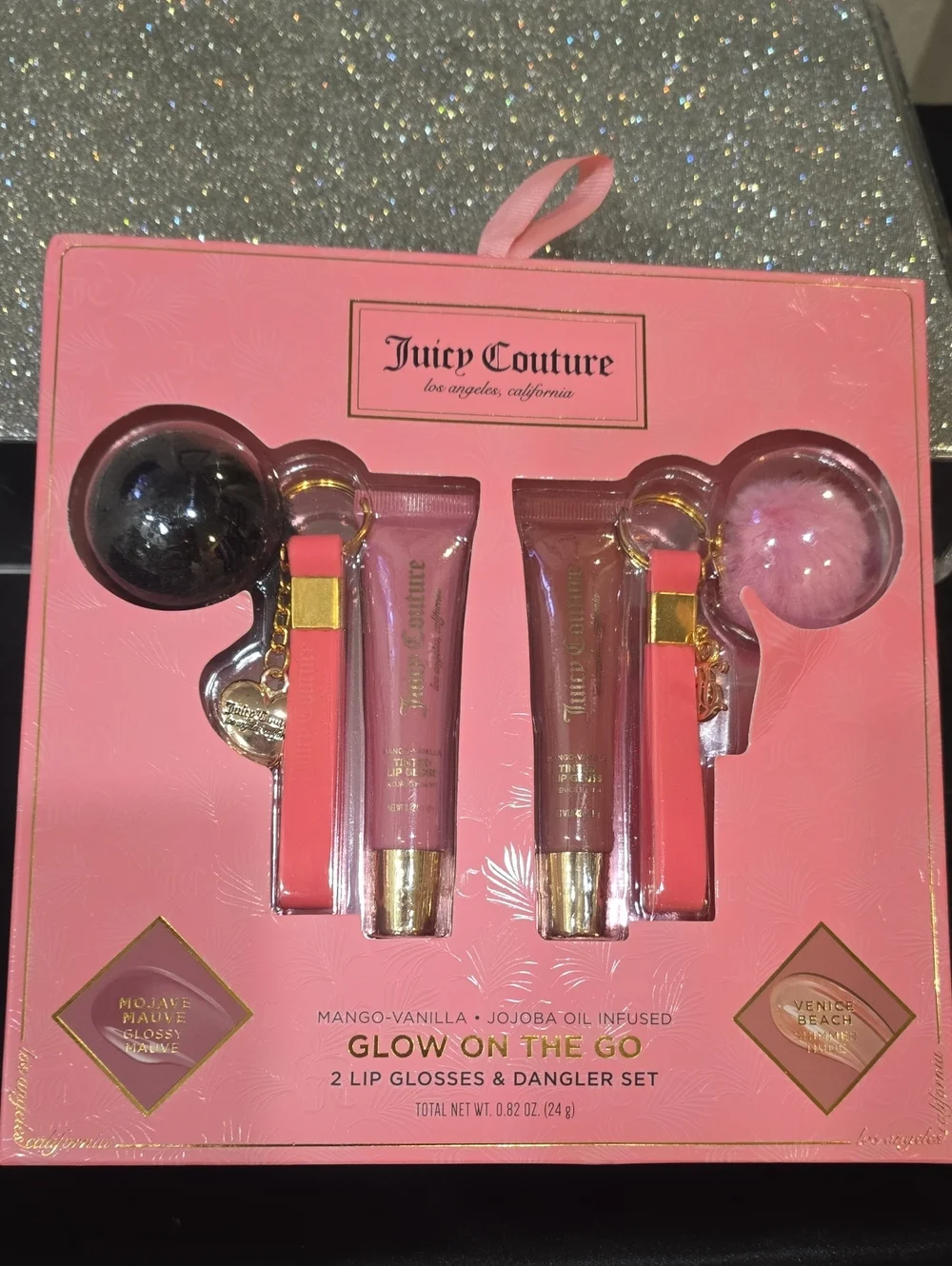Juicy Couture Glow On The Go Lip Gloss & Dangler Set